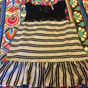 Free People eyelet peplum, S